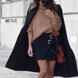 🖤ZARA WOMAN🖤BLACK FAUX WRAP MINI SKIRT🖤